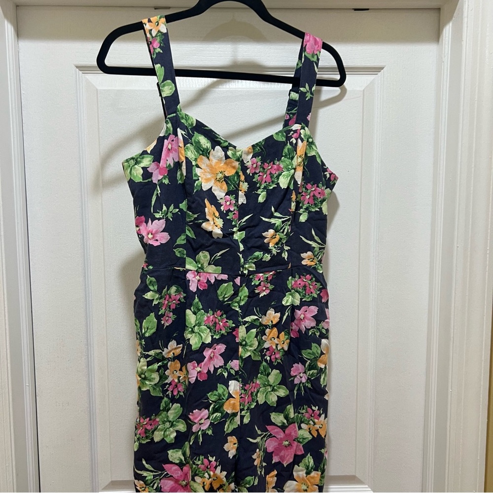 Old Navy fit & flare floral jumpsuit size large